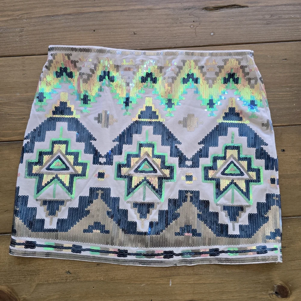 Express Aztec Multicolor Geometric Mini Skirt - Picture 5 of 8